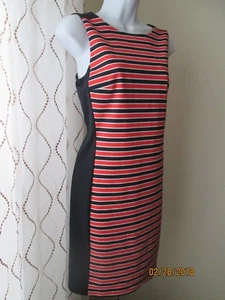 Michael Kors orange schwarz weiß gestreiftes Mantelkleid, Damen Größe 8 - Bild 1 von 12
