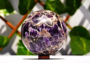 A+ Beautiful 85MM Purple Auralite 23 Stone Minerals Metaphysical Sphere - Picture 1 of 8