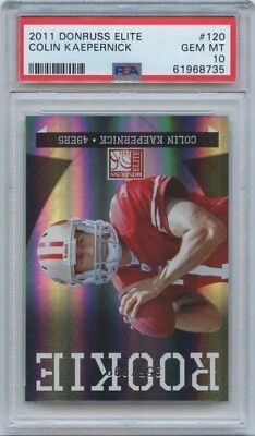 2011 Doruss Elite Colin Kaepernick #120 RC PSA 10 49ers /999 - Image 1 of 2