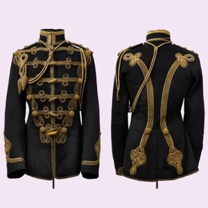 Mens 19th Hussars Officer's Tunic, wool hussar jacket, Military wears jacket - Picture 1 of 3
