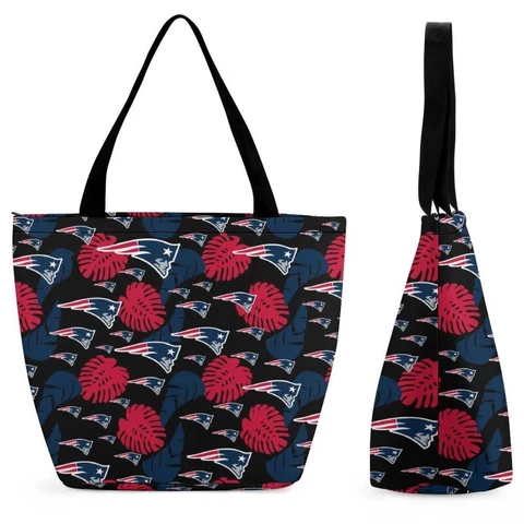 New England Patriots Fans Shopping Bag for Ladies ,Handbag Full Print Tote Bags Cover