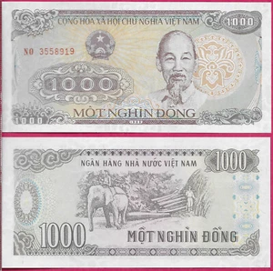 VIETNAM 1000 DONG 1988 UNC NO,SECOND NEW DONG,PORTRAIT OF HO CHI MINH (1890-1969 - Picture 1 of 1