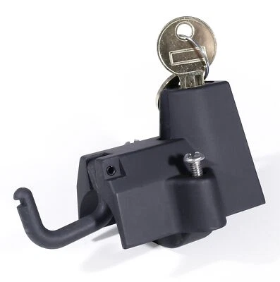 Cerradura de casco negra para Harley-Davidson 22-32 mm 11/4" marco estribo manillar BMW - Imagen 1 de 4