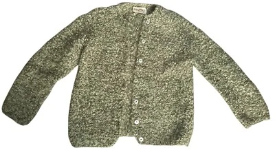 Cárdigan suéter vintage de lana SPORTWORLD ITALY tejido a mano para damas verde M ITALIANO Foto 1 de 4