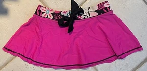 SWIM COVER UP SKIRT SZ 14 1/2 PINK W/FLORAL SUPER CUTE!! - Picture 1 of 3
