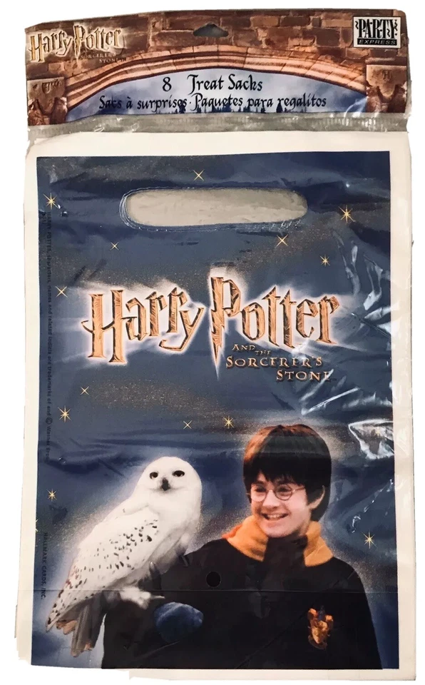 Sacos de festa Harry Potter & the Sorcerer’s Stone (8) 2001 frete grátis. - Imagem 1 de 4