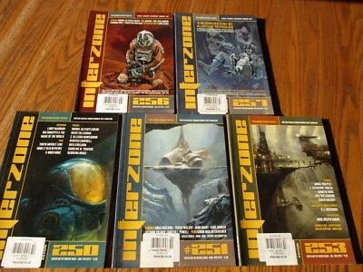 Interzone Magazine - 5 Issues:  # 250, 251, 253, 256, and 257.  NEW - Image 1 of 4