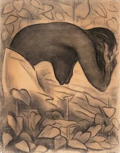 Frau wäscht sich die Haare : Diego Rivera : 1923 : Archiv Kunstdruck - Bild 1 von 1
