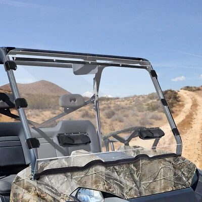 Vented Full Windshield PC For Polaris Ranger 800 6X6 2010-2016 Scratch-Resistant - Image 1 of 4