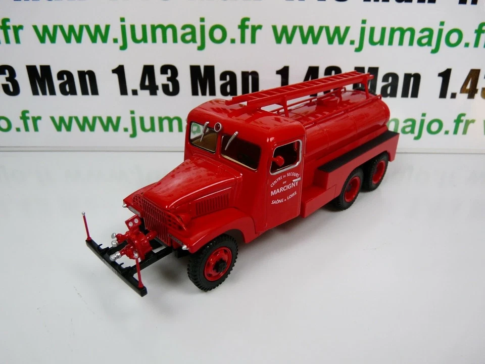 CP44 POMPIERS 1/43 altaya IXO Camion citerne d'incendie Tubincendie GMC Pompe - Immagine 1 di 1