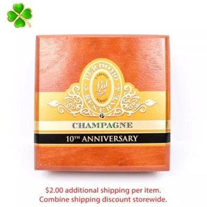 Perdomo Corona Extra Ct 10th Anniversary Wood Cigar Box 6.75" x 6.75" x 2.75" - Picture 1 of 12