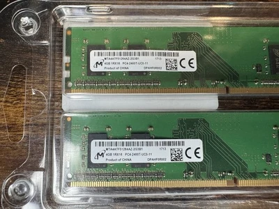 Micron 8GB (2 x 4GB) PC4-2400T DDR4 2400 Mhz Memory / RAM MTA4ATF51264AZ-2G3B1 - Image 1 of 2