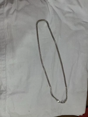 Collar Franco de 4 mm cadena de plata de ley .925 Foto 1 de 4