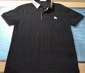 Camisa polo Burberry London manga corta con cuello, negra, XL - Imagen 1 de 7