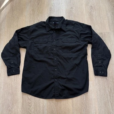 511 Tactical Taclite Pro Shirt Men’s XL Black Long Sleeve Duel Pockets Back Vent - Image 1 of 4