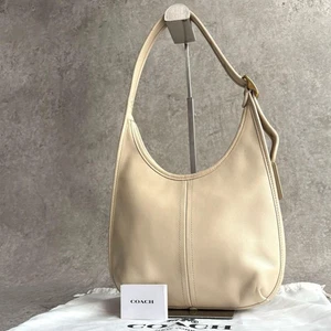 [Near Mint] Coach C2265 Ivory Ergo Leather Shoulder Bag Beige Cream Vintage - Picture 1 of 10