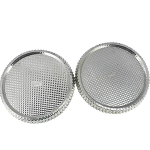 Pampered Chef Tarte Quiche Flan Pfanne 8" geriffelter Rand 2er Set Silber Backformen - Bild 1 von 7
