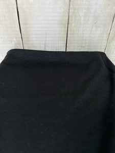 Solid Black Knit Polyester Fabric 3/4 Yard 64" Wide Unbranded Smooth Med Wt - Picture 1 of 5