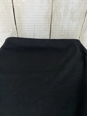 Solid Black Knit Polyester Fabric 3/4 Yard 64" Wide Unbranded Smooth Med Wt - Image 1 of 4