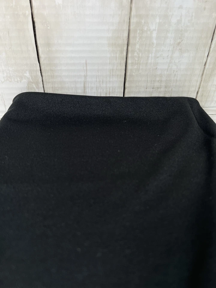 Solid Black Knit Polyester Fabric 3/4 Yard 64" Wide Unbranded Smooth Med Wt - Image 1 of 4