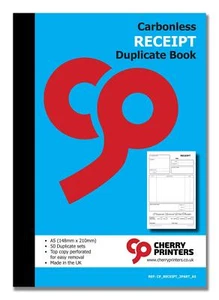 NCR Receipt Duplicate 2part Book A5 (148mm x 210mm) 50 Sets Carbonless  - Picture 1 of 3