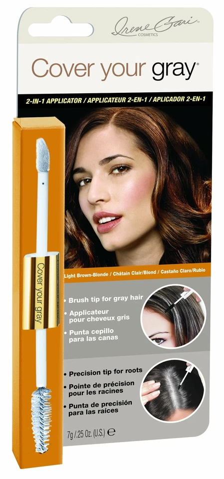 Varita de retoque de color de cabello gris 2 en 1 - marrón claro/rubio Foto 1 de 1