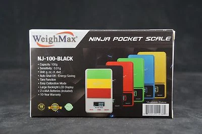 ESCALA DIGITAL ELECTRÓNICA DE BOLSILLO NEGRA Weighmax NJ-800 Foto 1 de 2