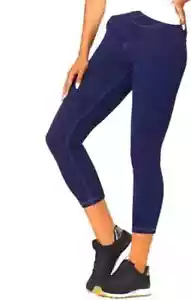 Hue Dark Denim Leggings Denim Capri Soft Fitting Women's Denim Size XXL - Picture 1 of 2