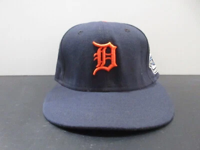 Detroit Tigers Hat Cap Fitted Mens 7 1/8 Blue Orange MLB Baseball World Series - Image 1 of 4