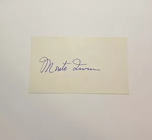 Signed HOF MLB Giants Monte Irvin 3x5 Index - Picture 1 of 2