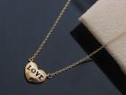 14k Gold Necklace with heart pendant Adjustable Necklace 17" - 18" real gold