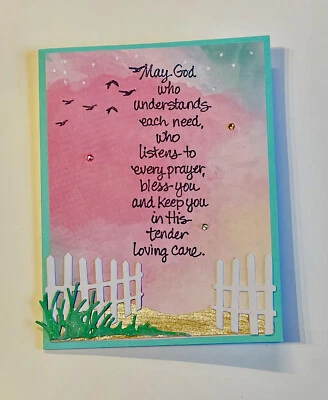 HANDMADE 4 Stampin Up! Card Kit God Cares Prayer Love Understanding Horizon Diecuts