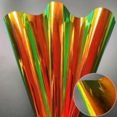 Holographic Rainbow PU Leather Fabric Laser Fabric Bag Shoes DIY Thickness 0.9mm - Image 1 of 4