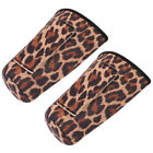  2pcs Coffee Sleeves Leopard Print Reusable Handle Design Insulated Sleeves for