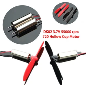 DK02 3.7V 55000rpm 720 High Speed Hollow Cup Motor Propeller DIY Model Airplane - Picture 1 of 17