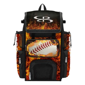 Boombah Superpack Baseball/Softball Bat Gear Players Bag Pack/Backpack Fire Ball - Picture 1 of 4