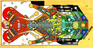 Williams BIG GUNS pinball machine Playfield overlay - Imagen 1 de 1