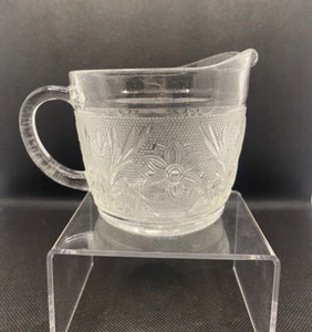 Anchor Hocking Glass Sandwich Creamer Vintage Cream Pitcher Depression Textured - Picture 1 of 8