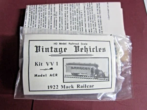 Jordan Highway Miniatures HO Kit VV1 1922 Mack Railcar Mint in Sealed Package - Picture 1 of 4