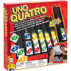 Uno Quatro Family Board Game for Family Game Night Tile Game Mattel Games - Picture 1 of 6