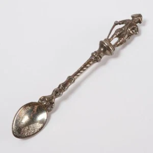 Antique Sterling Silver Colonial 18th C Soldier Salt Spoon Brooch Pin 2.75"l - Bild 1 von 4