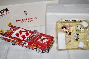 1999 Danbury Mint Hot Red Betty Boop Classic 57 Chevy Bel Air Hot Rod 1:24 ~ UT9 - Picture 1 of 14