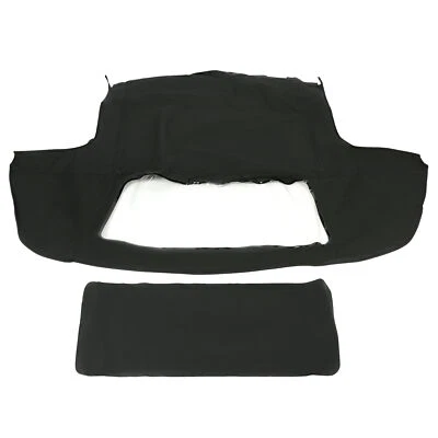 Convertible negro techo blando y ventana de plástico para Geo Metro 1990 1991 1992 1993 Foto 1 de 4