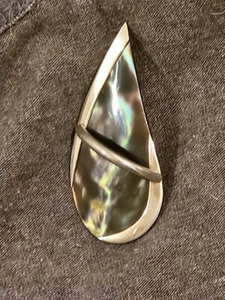 NEW VintageSterling Silver 18 g teardrop pin with hooped front zurich - Picture 1 of 6