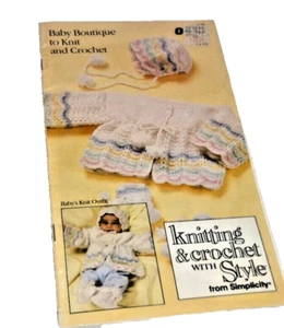 BABY BOUTIQE TO KNIT &CROCHET SIMPLICITY 0415 BOOKLEY - Picture 1 of 2