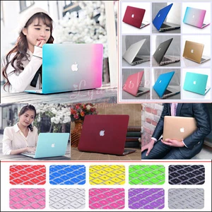 2in1 Rubberized Quicksand Hard Case Cover Cut-out for MacBook Air Pro 13 14 15 - Picture 1 of 35