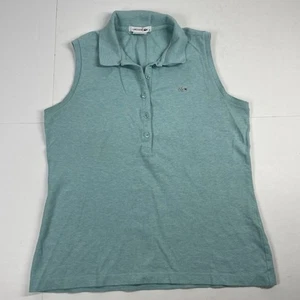 Camisa Polo Lacoste Para Mujer 40 US M Azul Sin Mangas Clásica Top Tenis Golf - Imagen 1 de 11