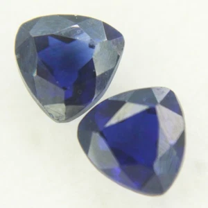 Natural Blue Sapphire 2.50 Ct Eye Clean Trillion Shape Loose Gemstones - Picture 1 of 3