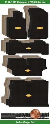 Набор берберских ковриков на заказ для 92-99 Chevy K2500 Suburban с логотипом (5 штук) #B93 - Изображение 1 из 4