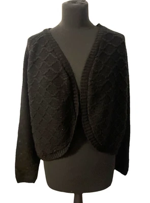 TU Ladies Black Crop Cardigan Size 20 - Image 1 of 4
